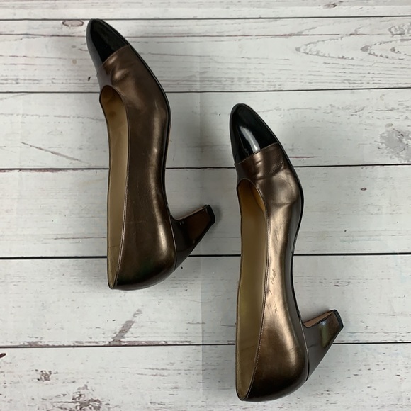 Salvatore Ferragamo vintage brown & black shoes size 8 - Picture 5 of 12